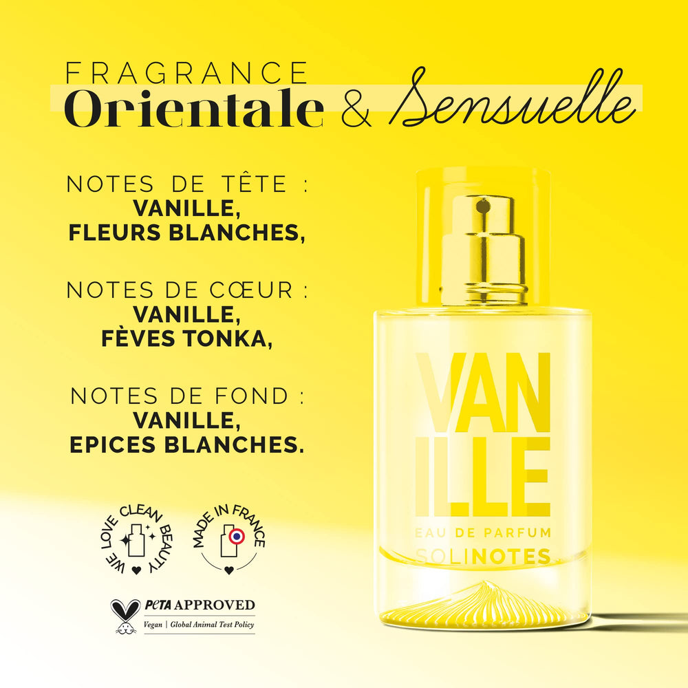 Solinotes Vanilla eau de parfum 1.7oz, compact luxury for travel