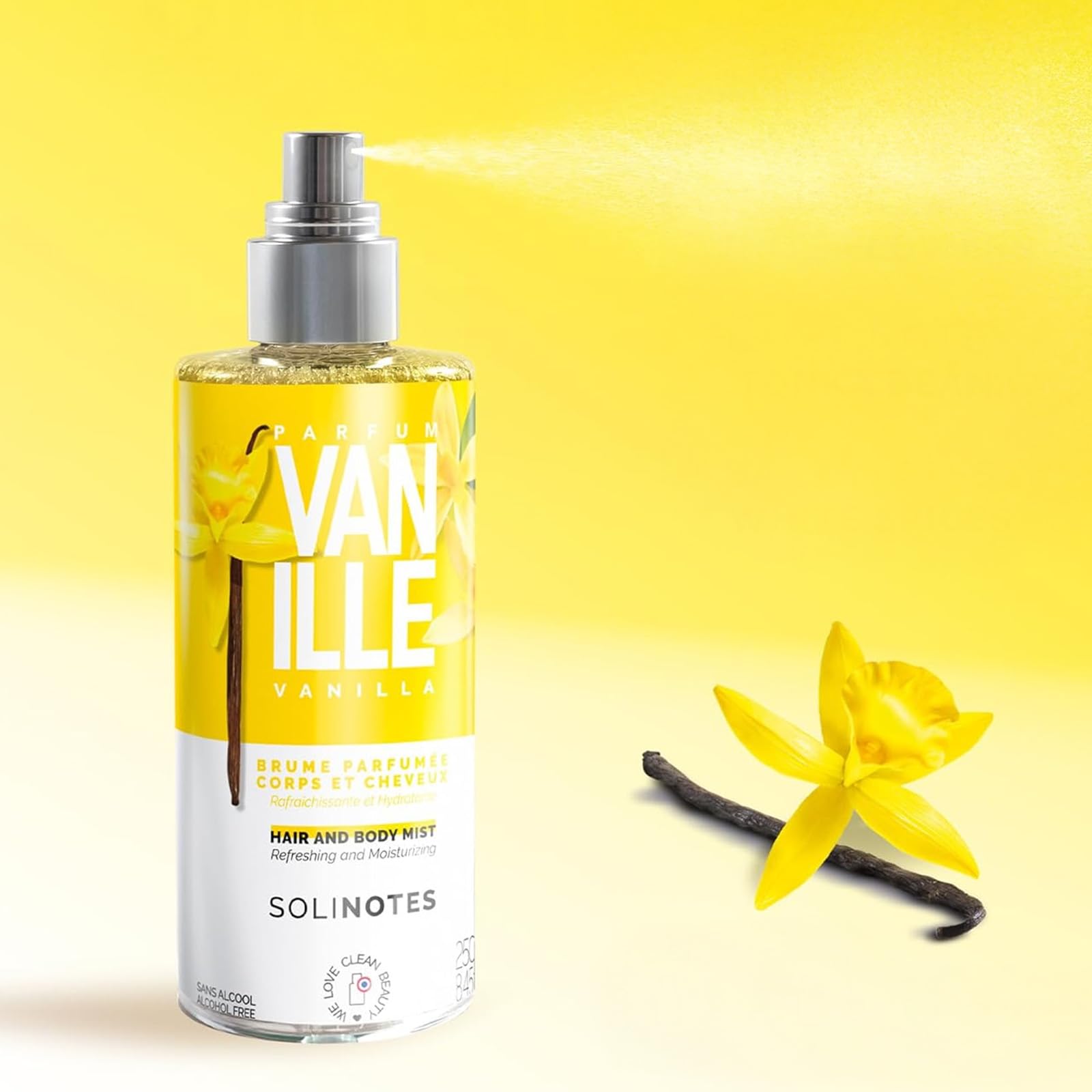 Solinotes Vanilla fragrance mist with warm spice accords
