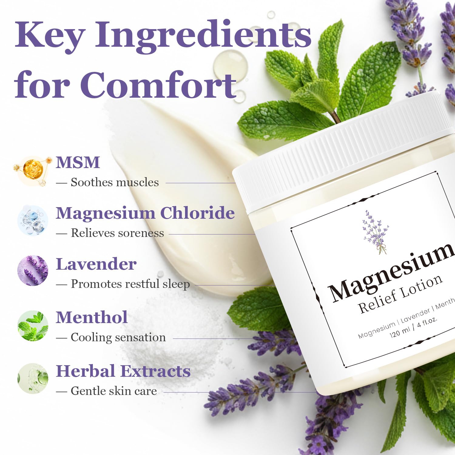 Solistrae nighttime relaxation routine concept with lavender and menthol for sleep support.
