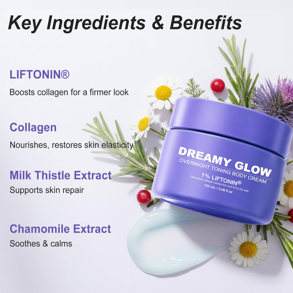 Solivetta Dreamy Glow with collagen and peptides for elasticity support.