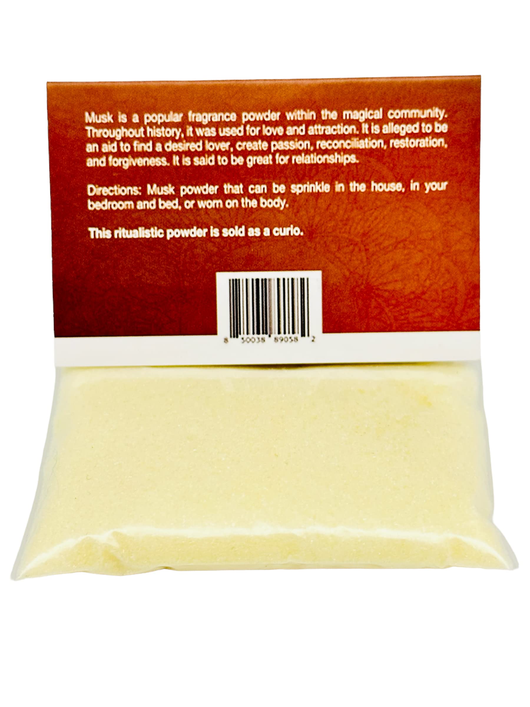 Solo Therapy Musk Powder packaging shows convenient per-pack use for spells.