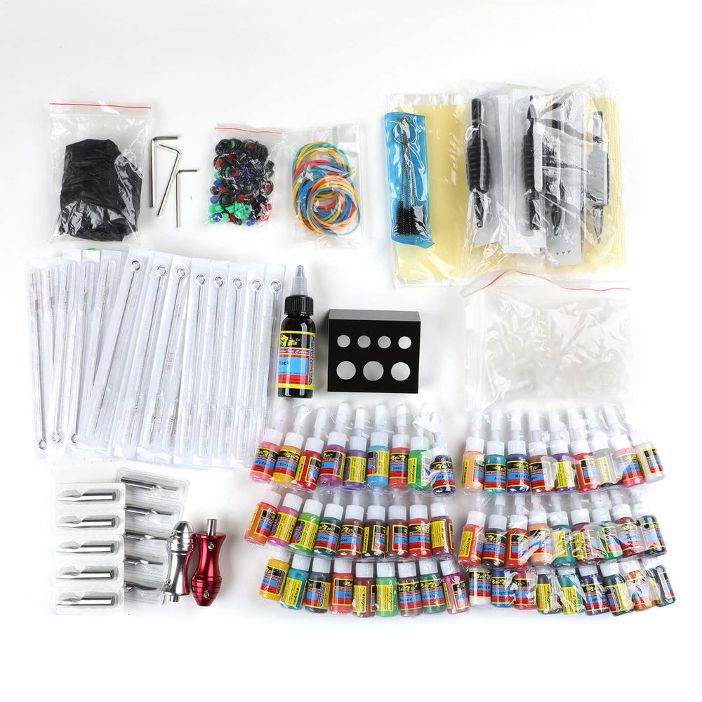 Solong Tattoo 54-color ink set in sterilized bottles for vibrant hues