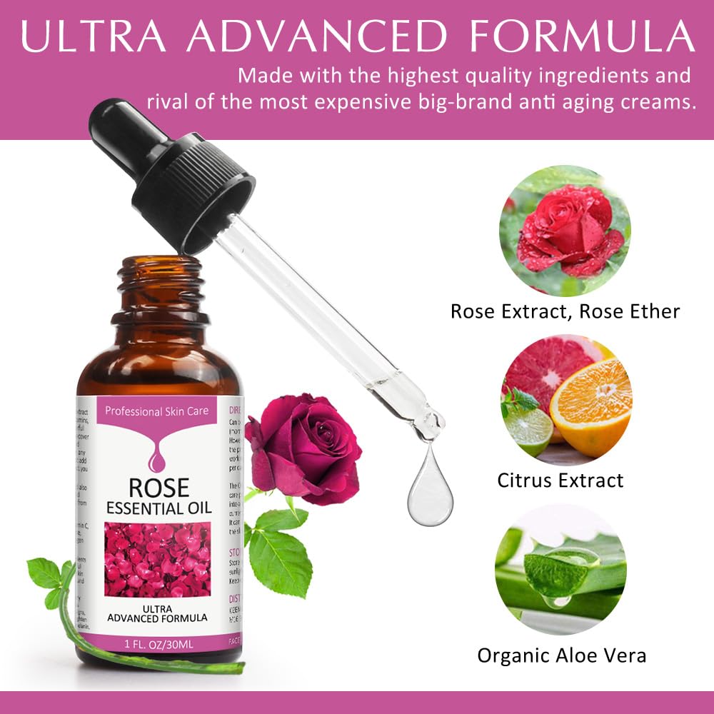 SOLOTREE Rose Essential Oil on skin demonstrates lightweight hydration without greasy residue