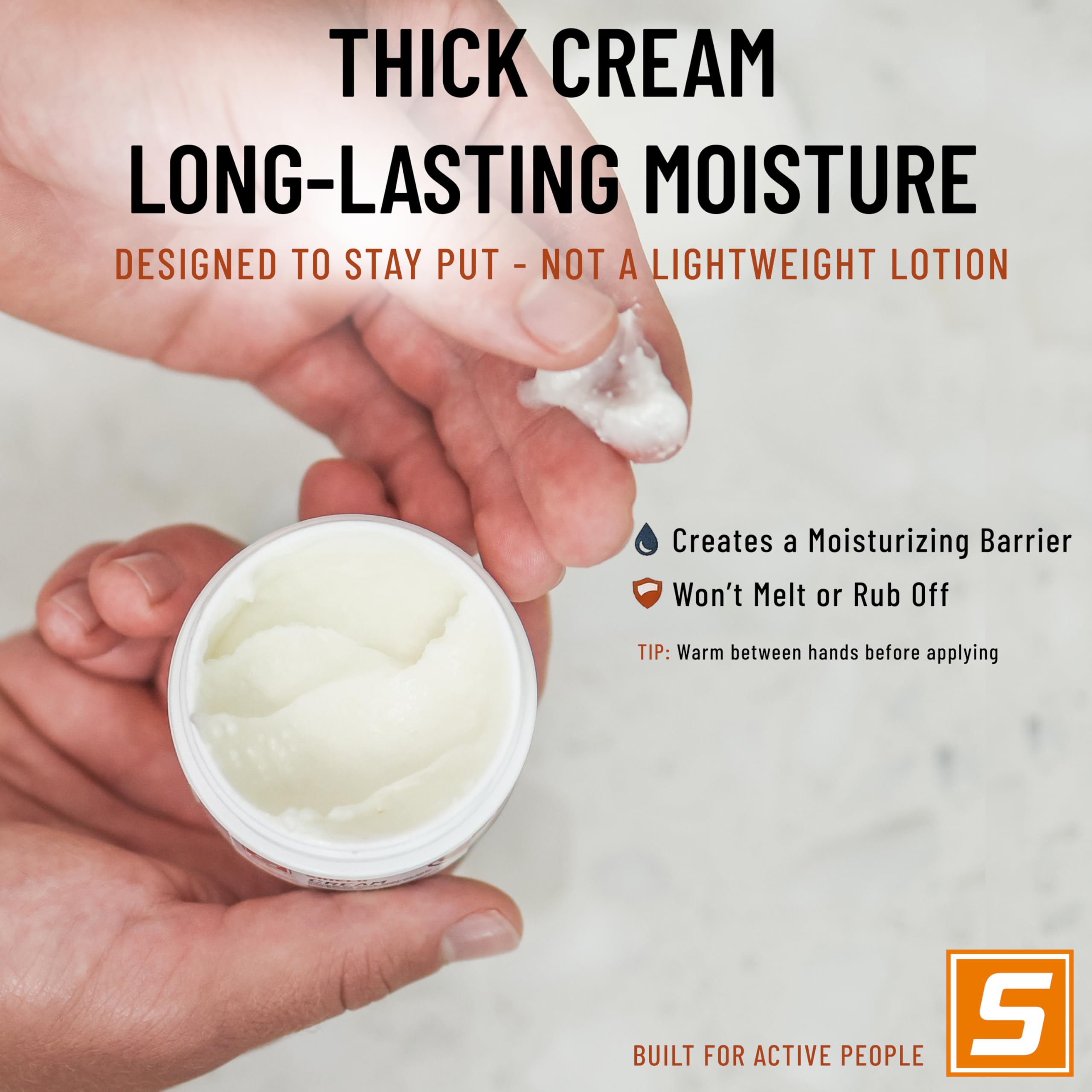 Solpri Shield applying cream to foot after washing