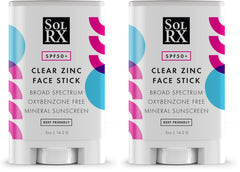 SolRX mineral SPF 50 sunscreen stick for face delivers mineral protection with a clean, non-greasy finish.