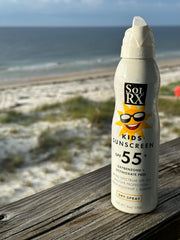 SolRX SPORT Kid's Spray demonstrates water and sweat resistance for active days