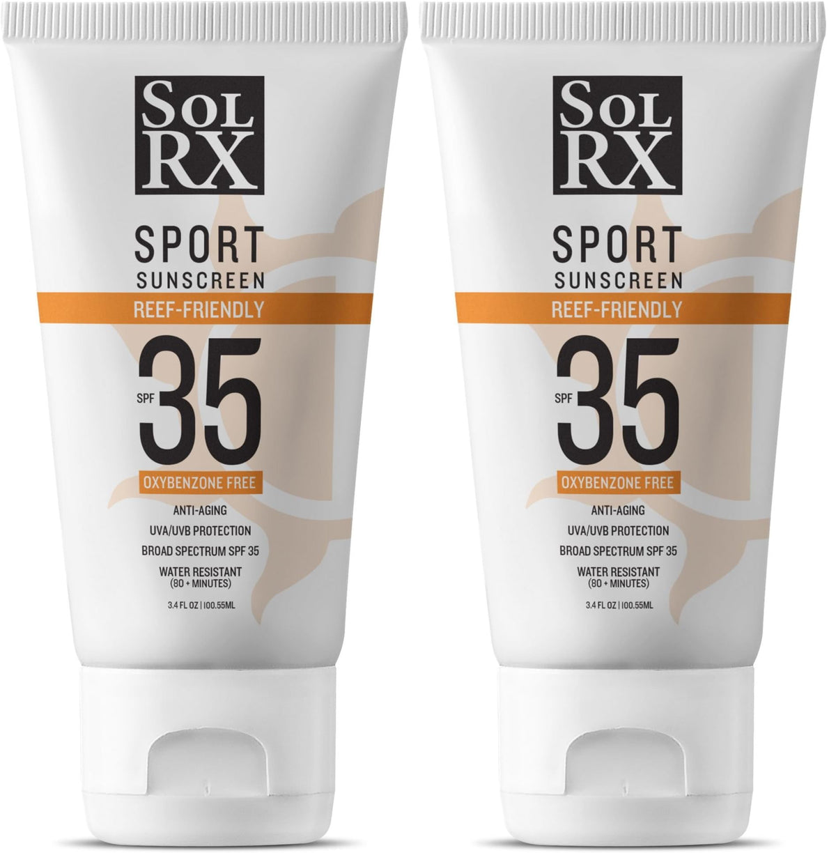 SolRX SPORT SPF 35 per-pack bottle ready for action