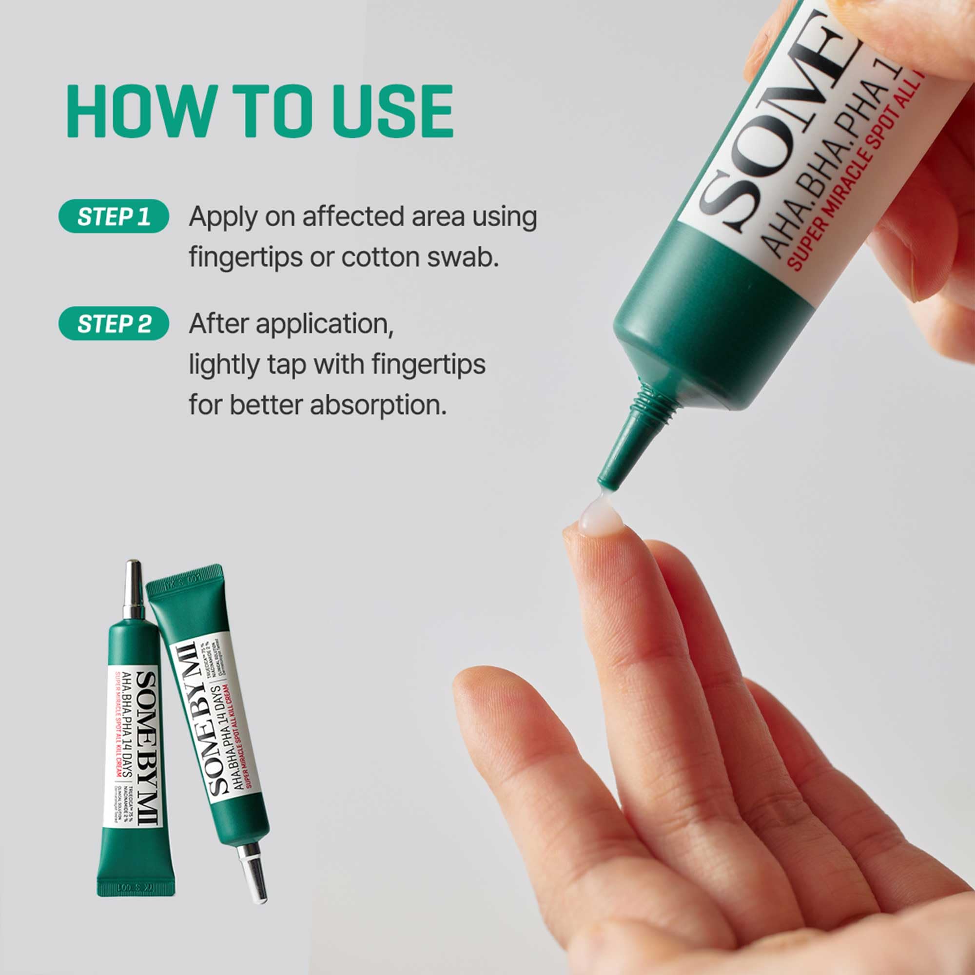 SOME BY MI on-dry-skin test shows gentle absorption