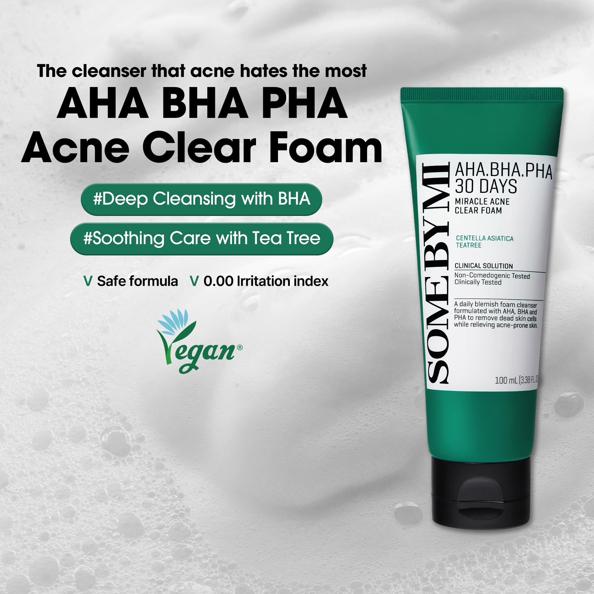 SOME BY MI AHA BHA PHA foam lather on hand shows rich texture