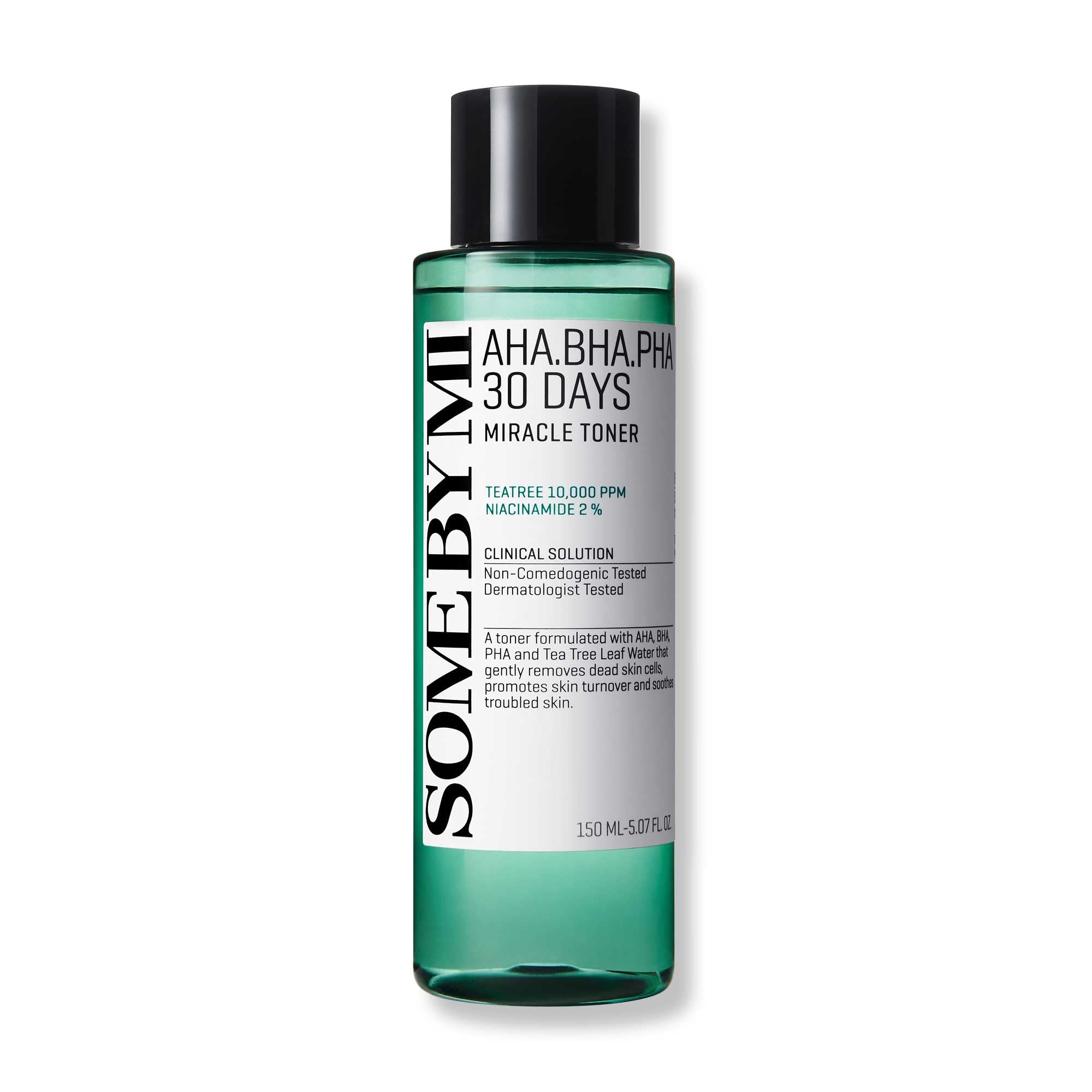 SOME BY MI AHA BHA PHA 30 Days Toner bottle on a clean surface for daily exfoliation