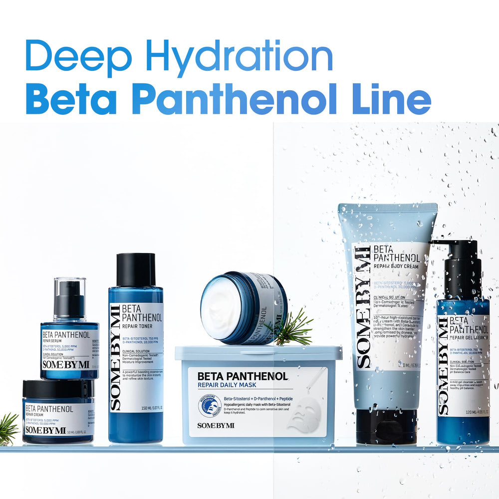 After-use SOME BY MI Beta-Panthenol mask leaving skin hydrated.