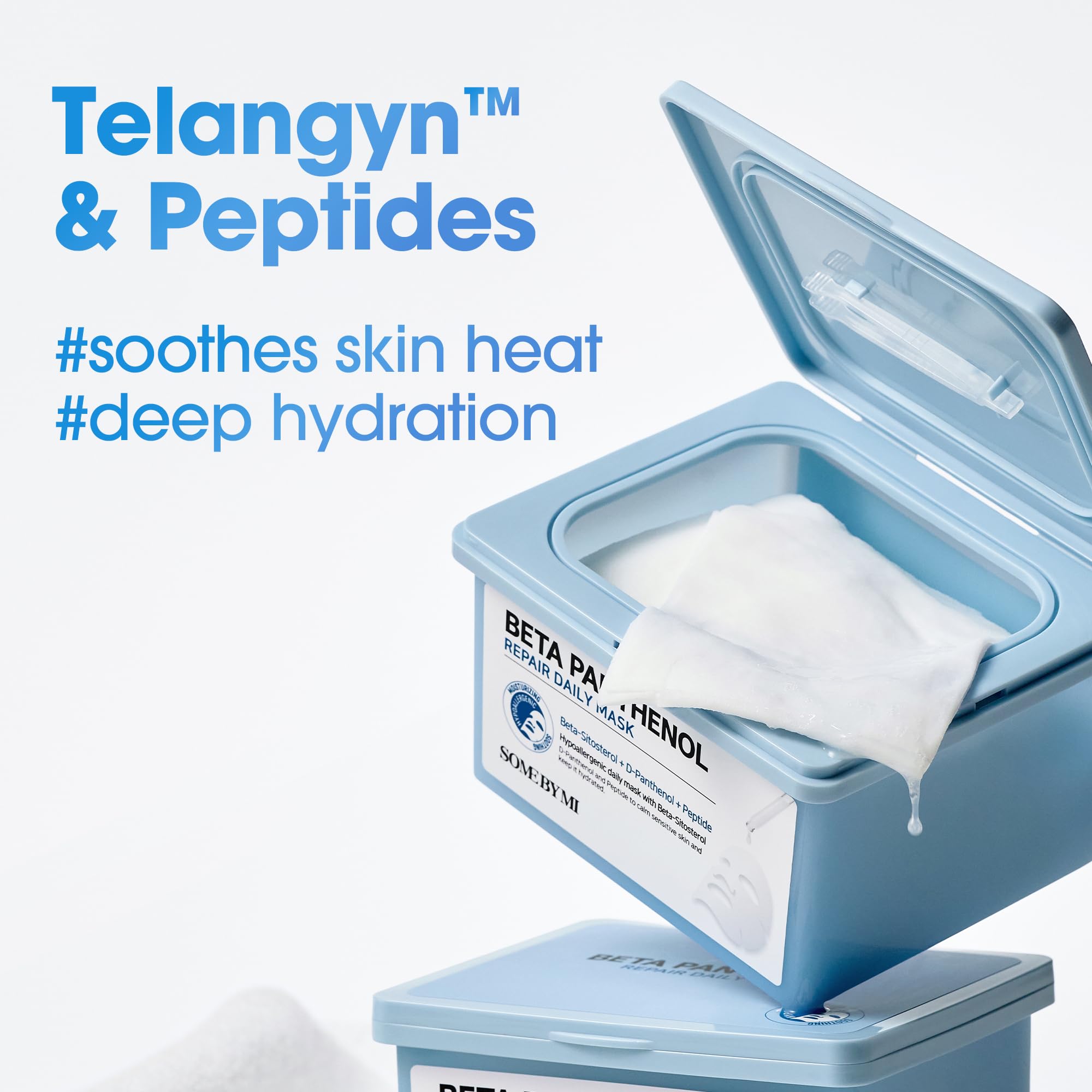 Closeup of SOME BY MI Beta-Panthenol ingredients supporting the skin barrier.
