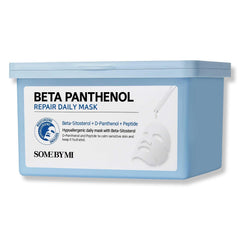 SOME BY MI Beta-Panthenol Repair Daily Mask packaging highlighting vegan hydration.