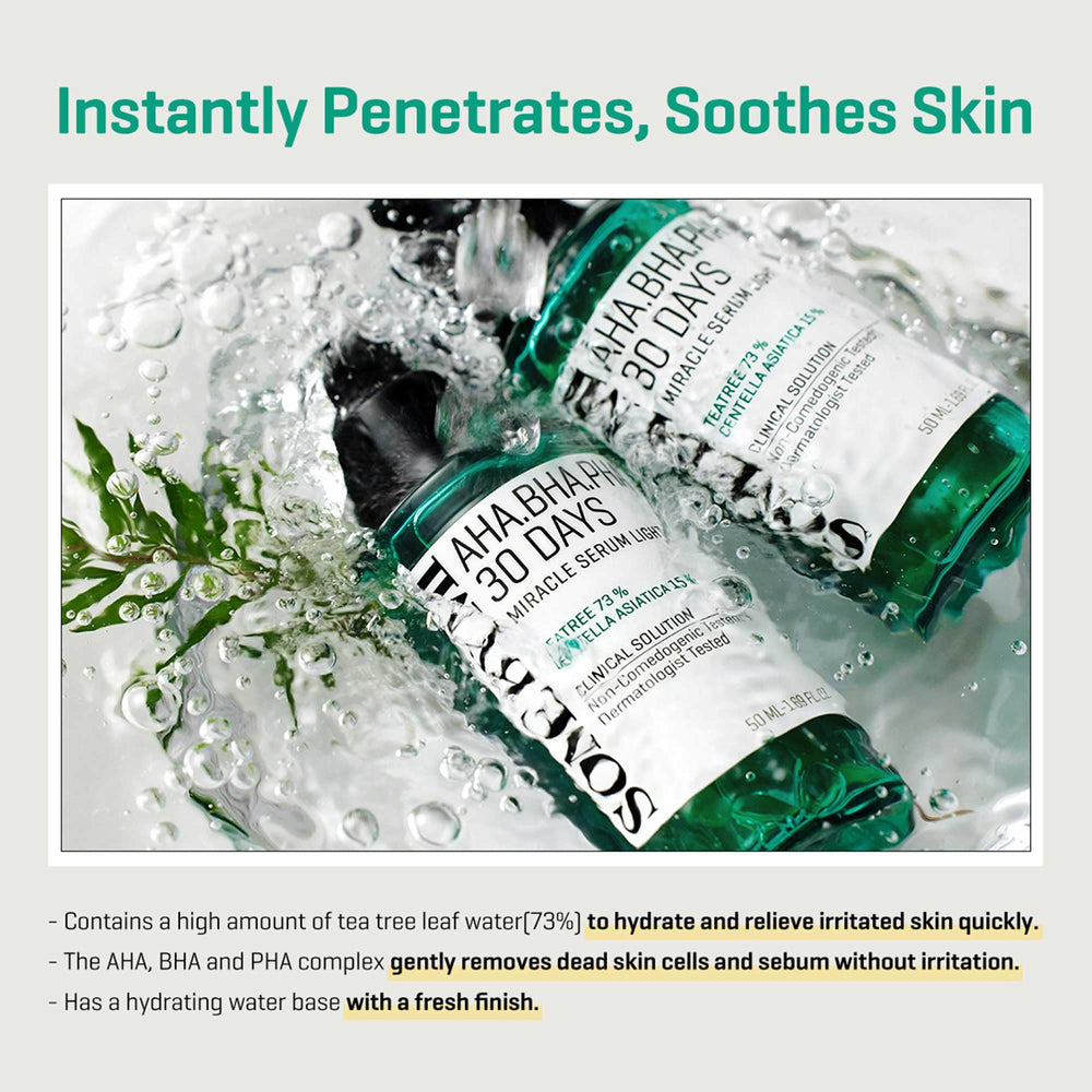 SOME BY MI AHA BHA PHA exfoliation close up for refined texture