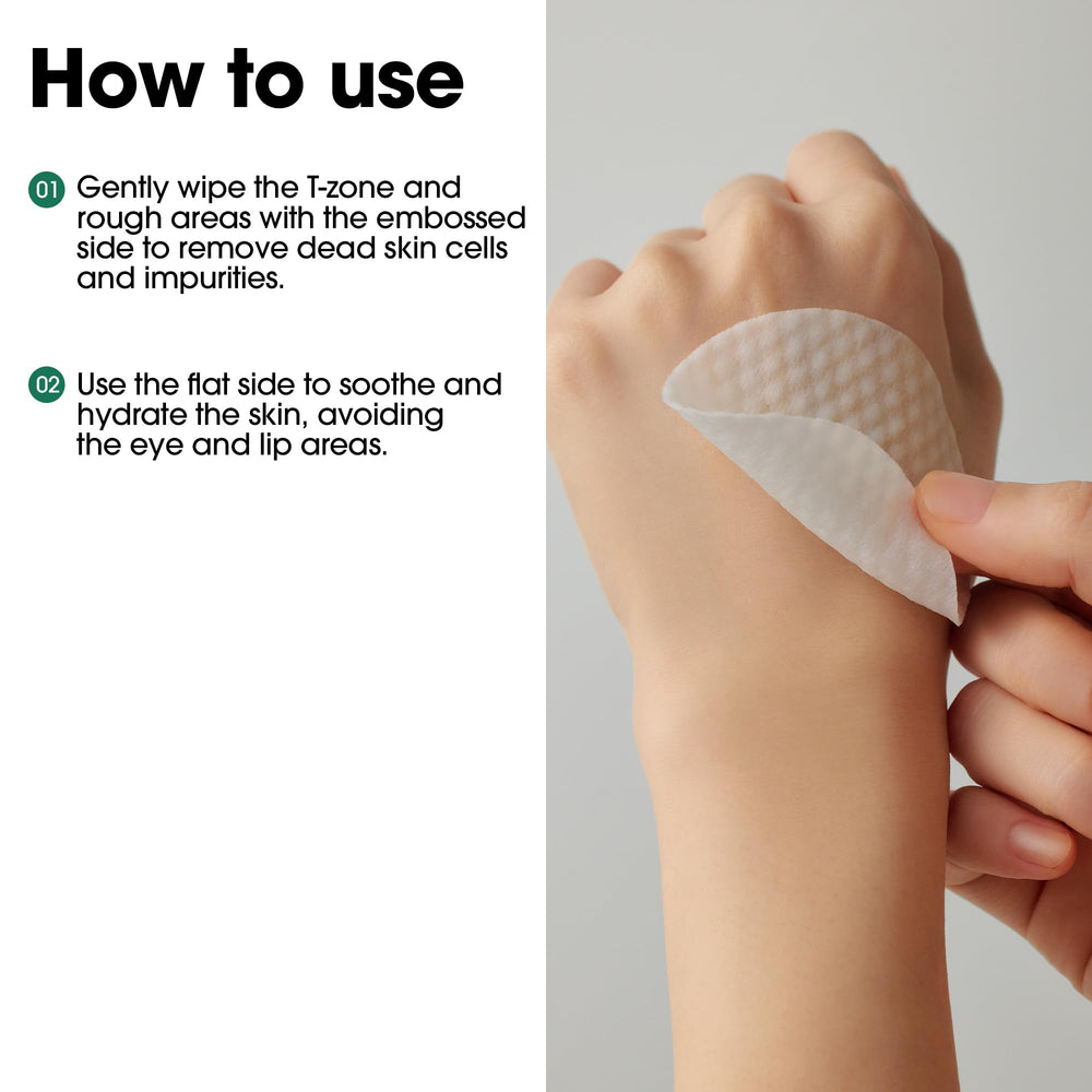 SOME BY MI bottle and pads on desk suggest routine-friendly exfoliation