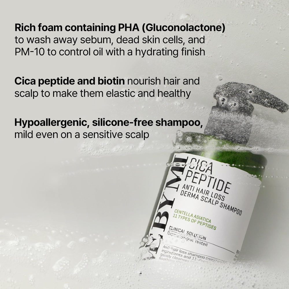 Some By Mi cica peptide tonic being applied to the scalp.