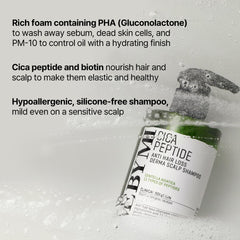 Some By Mi cica peptide tonic being applied to the scalp.