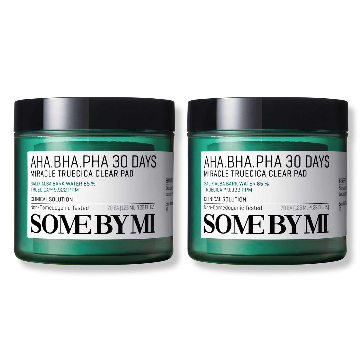 SOME BY MI clear pad pack 2 jar front, showing exfoliating pads for smoother skin