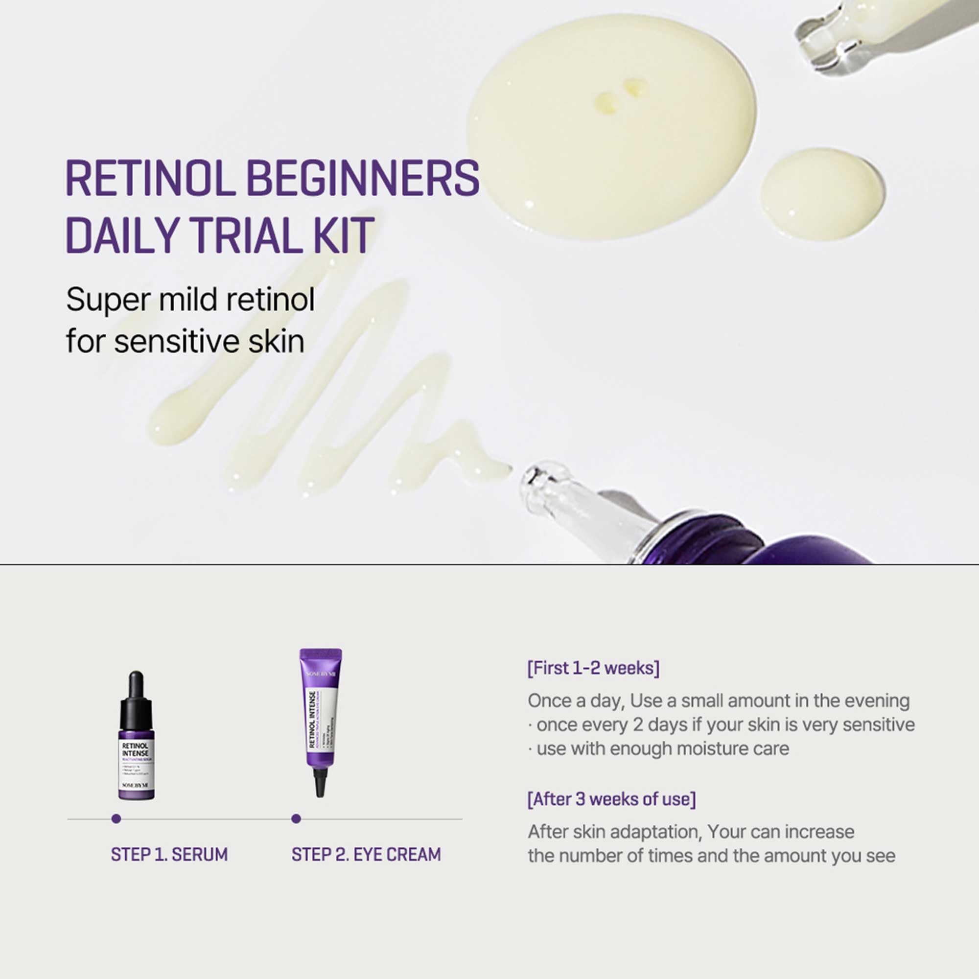 SOME BY MI ingredients graphic highlights retinol, retinal, bakuchiol for skin vitality.