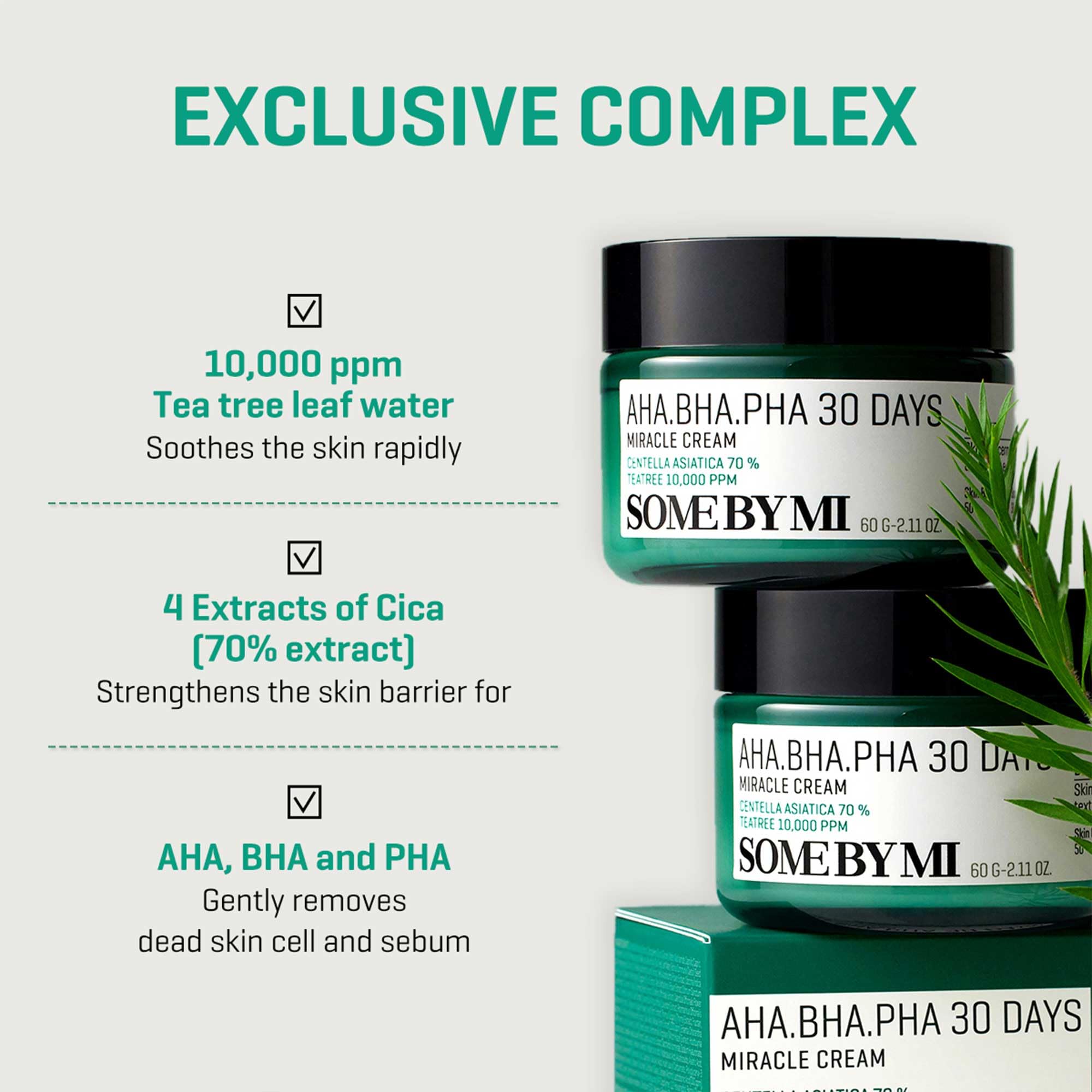 SOME BY MI ingredients centella pennywort label highlights calming botanicals and barrier-supporting components.