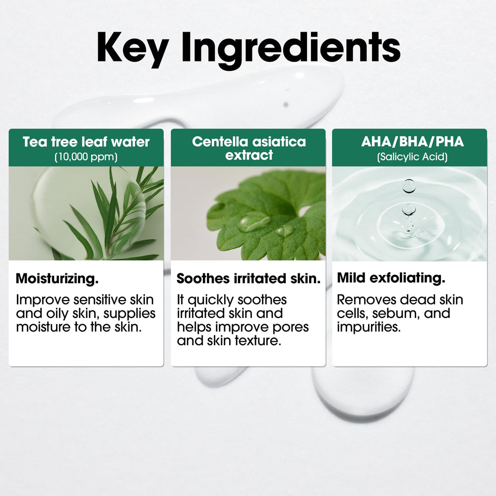 SOME BY MI Miracle Line Tea Tree bottle close-up highlighting acne-prone skin care