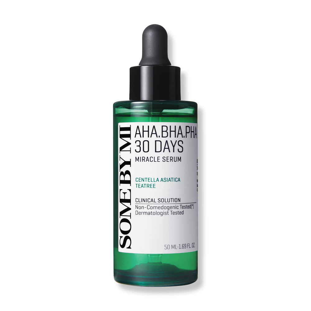 SOME BY MI Miracle Serum bottle close-up for soothing skin and pore care.