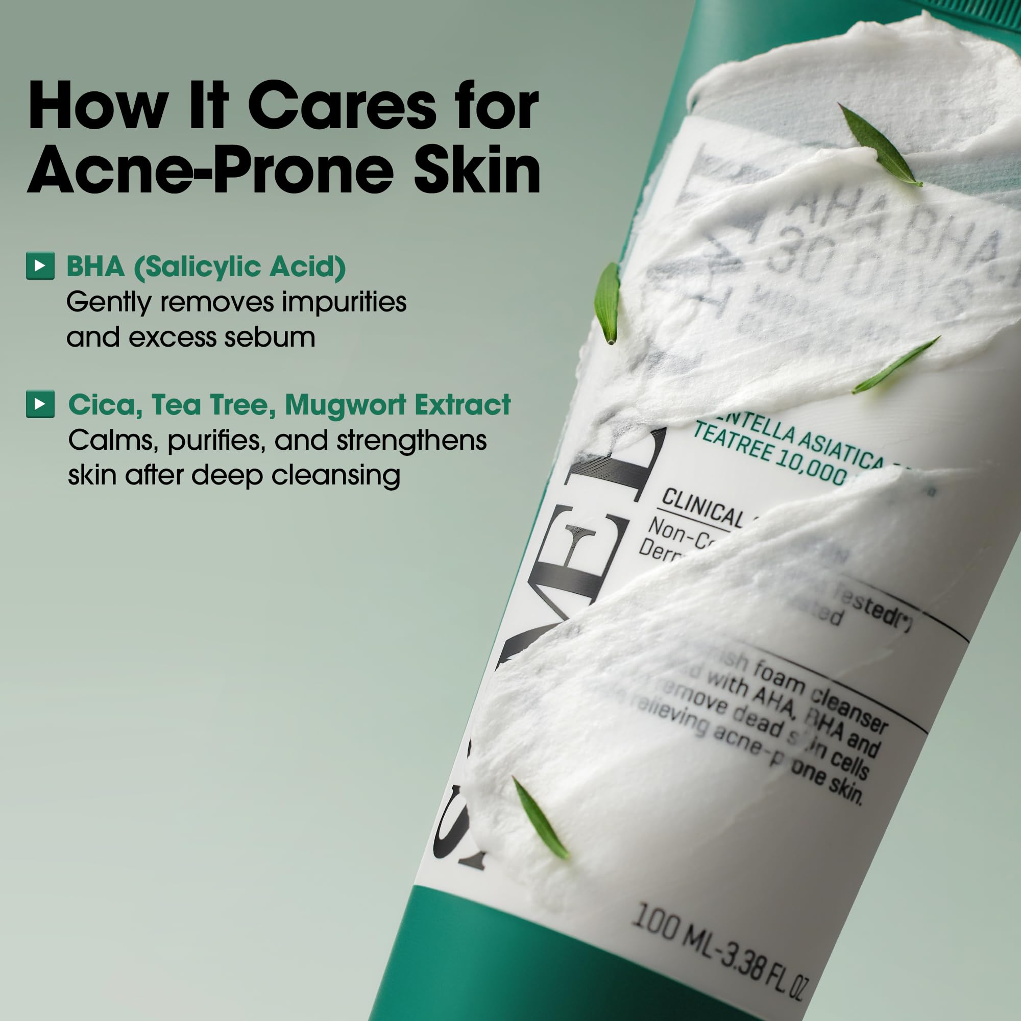SOME BY MI packaging box highlights clean ingredients and brand mission