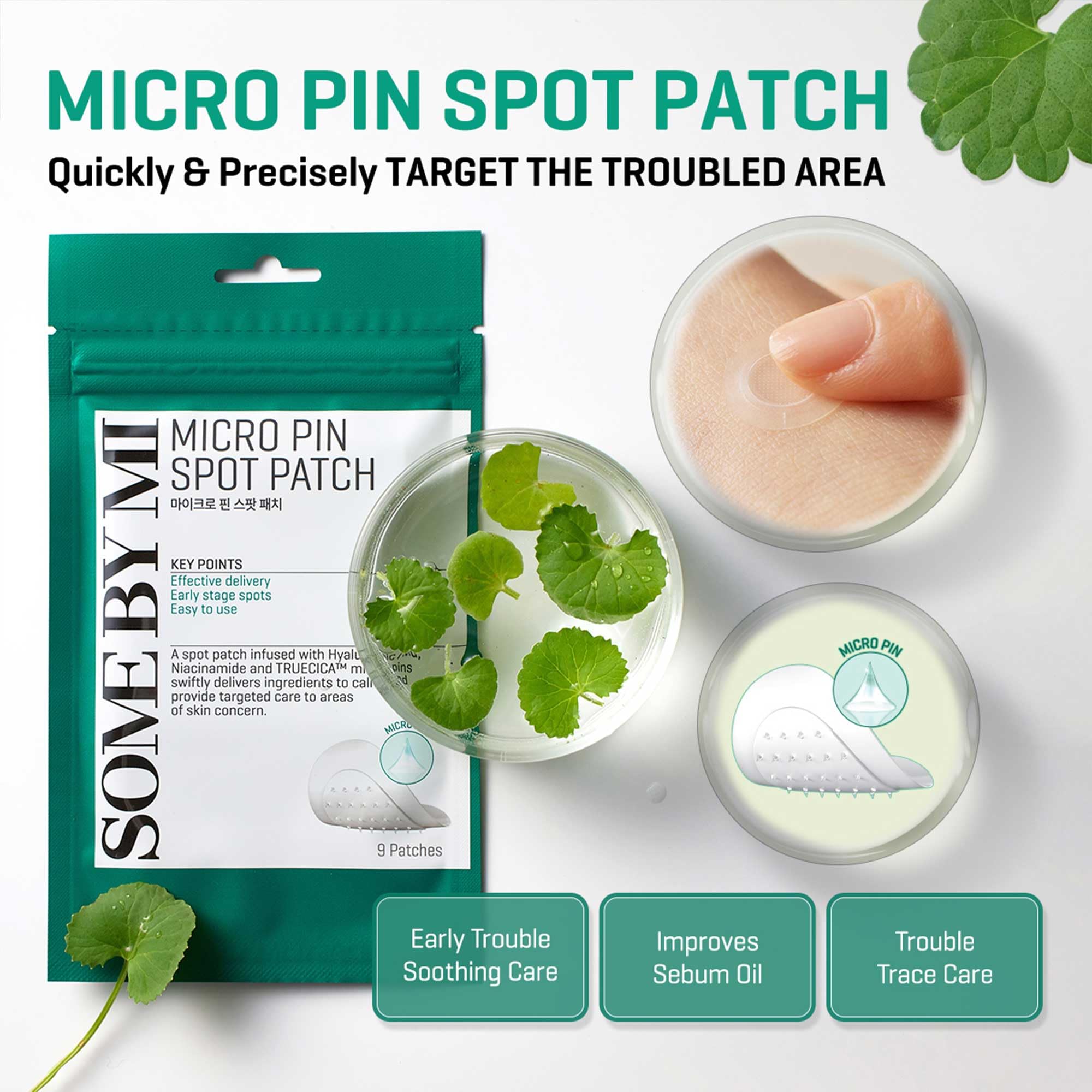 SOME BY MI patch with hyaluronic acid and niacinamide for moisture and calm