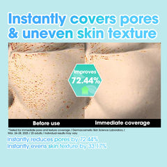 Closeup of the PDRN Spirulina primer texture feels lightweight and smooth.