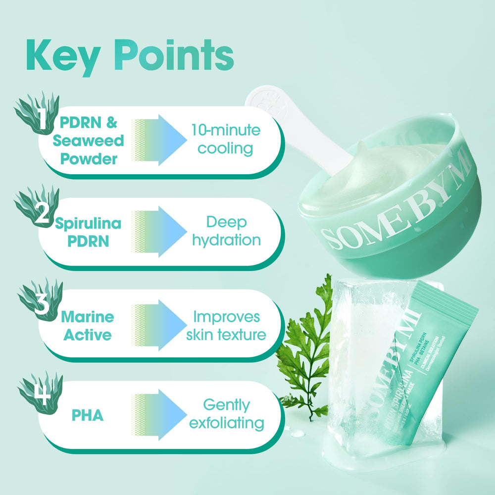 SOME BY MI PDRN Spirulina Sherbet Mask 10-minute cooling window