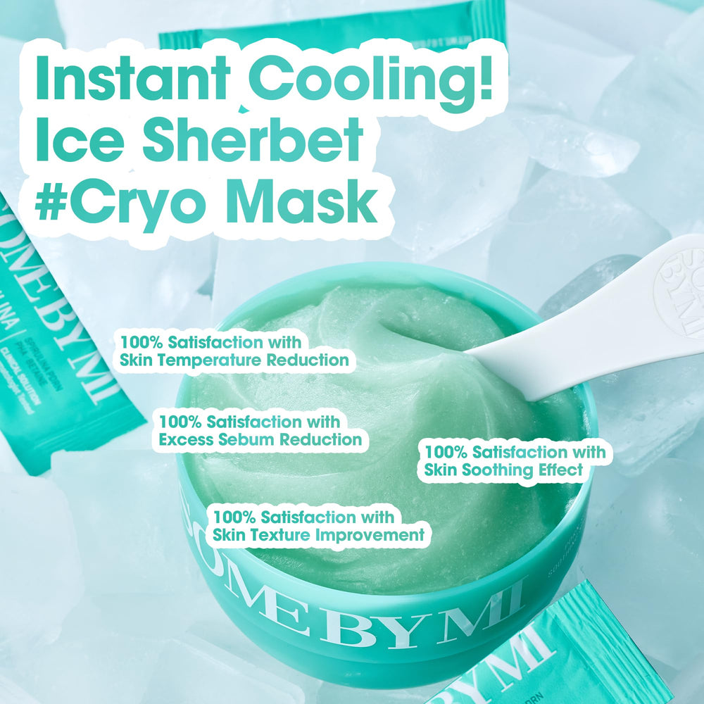 SOME BY MI PDRN Spirulina Sherbet Mask gentle removal with spatula