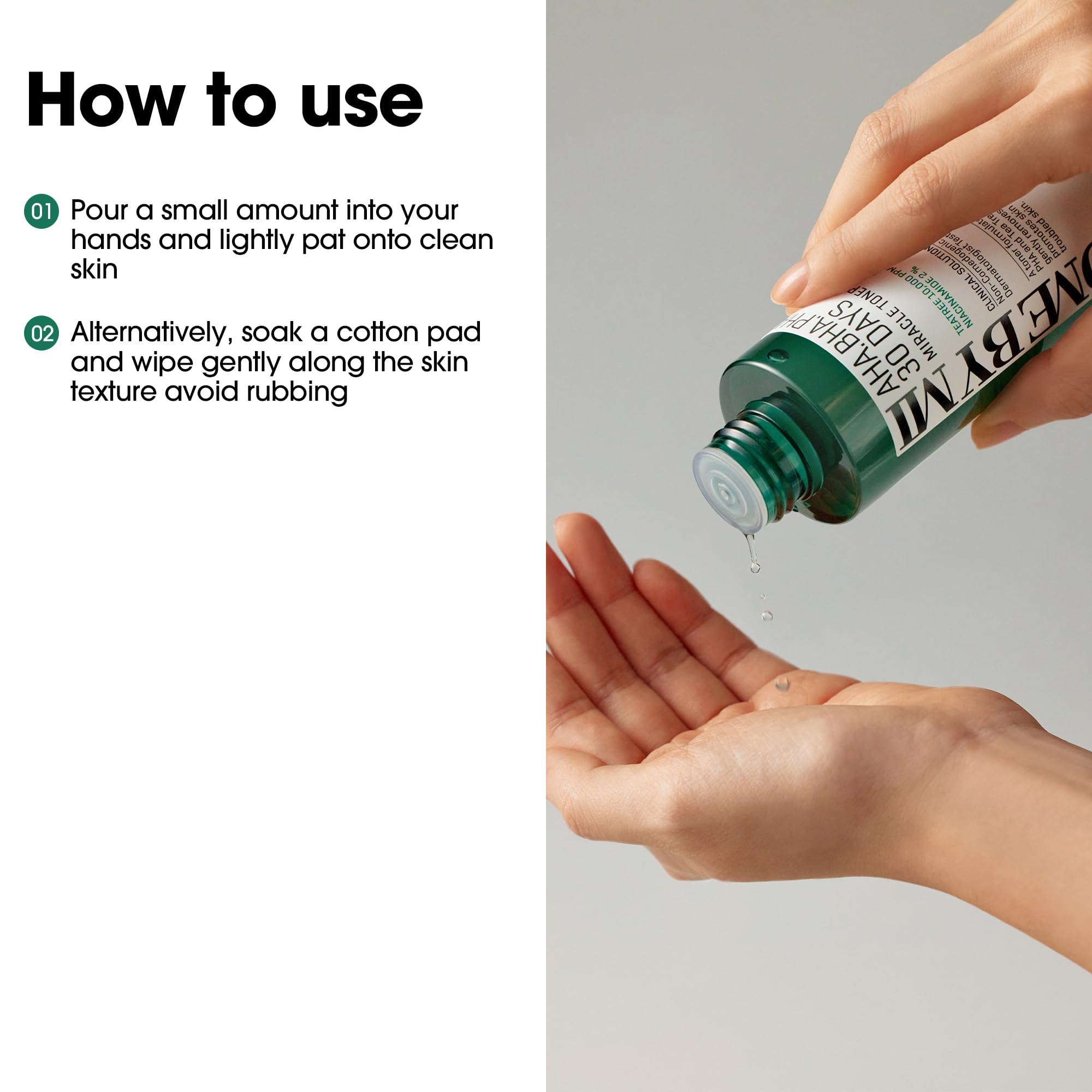 SOME BY MI Miracle Toner demonstrates pore care and oil balance in daily use.