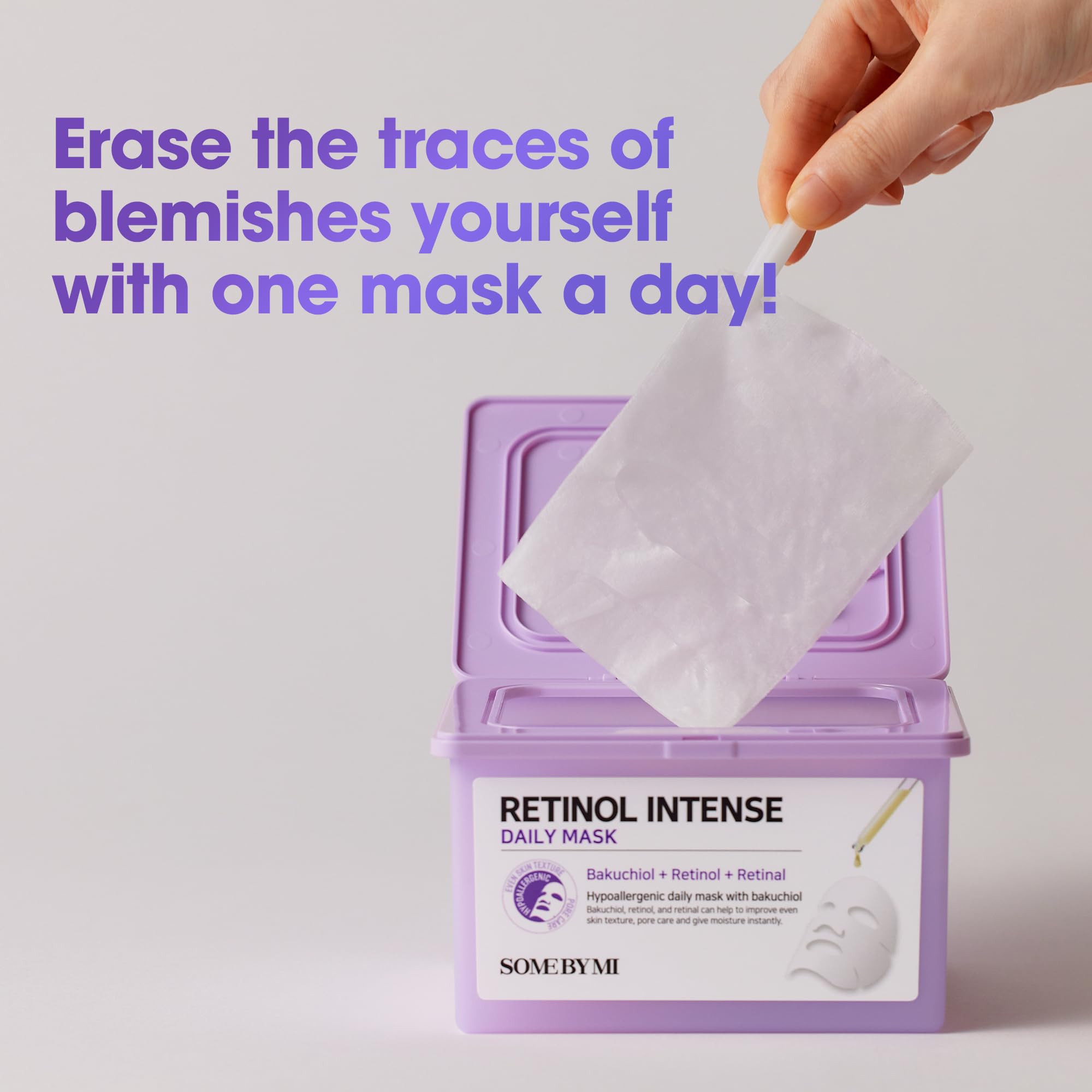 SOME BY MI Retinol Intense Daily Mask hyaluronic acid for moisture balance.