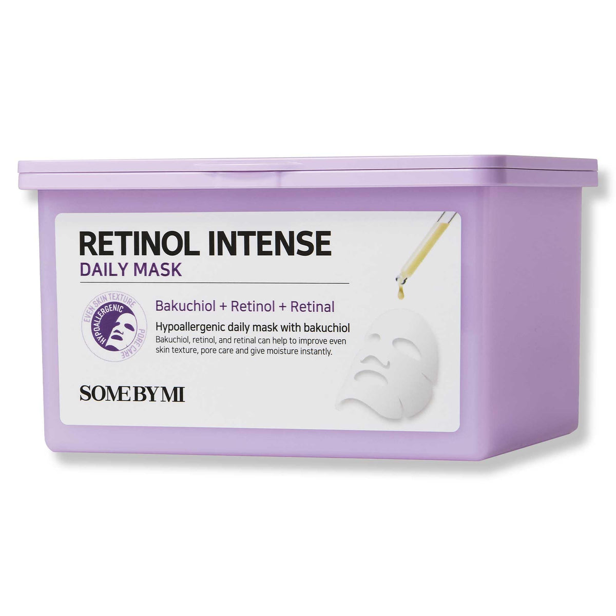 SOME BY MI Retinol Intense Daily Mask pack front view for smoother skin texture.