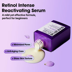 SOME BY MI Retinol Intense Reactivating Serum box packaging emphasizes clean, dermatologist-tested skincare