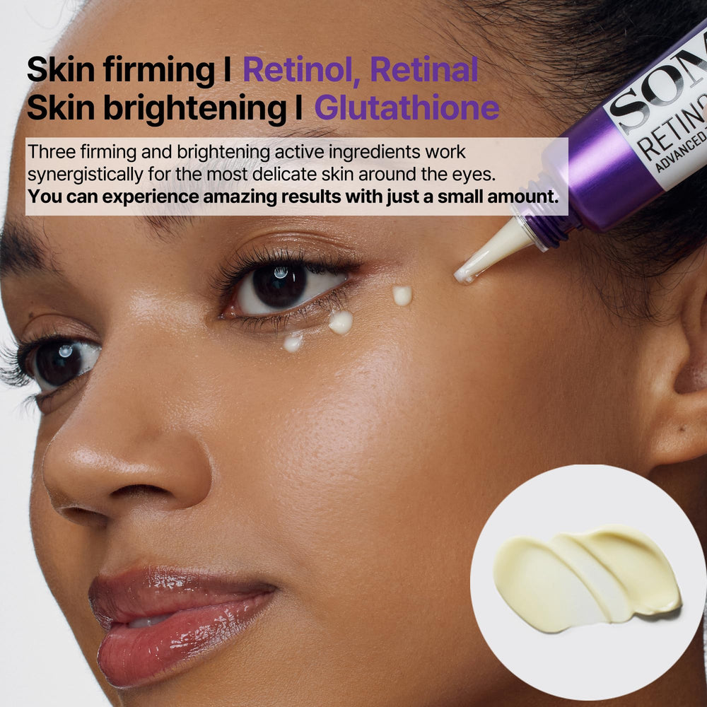 Closeup of SOME BY MI Retinol with peptides and ingredients on label