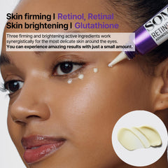 Closeup of SOME BY MI Retinol with peptides and ingredients on label