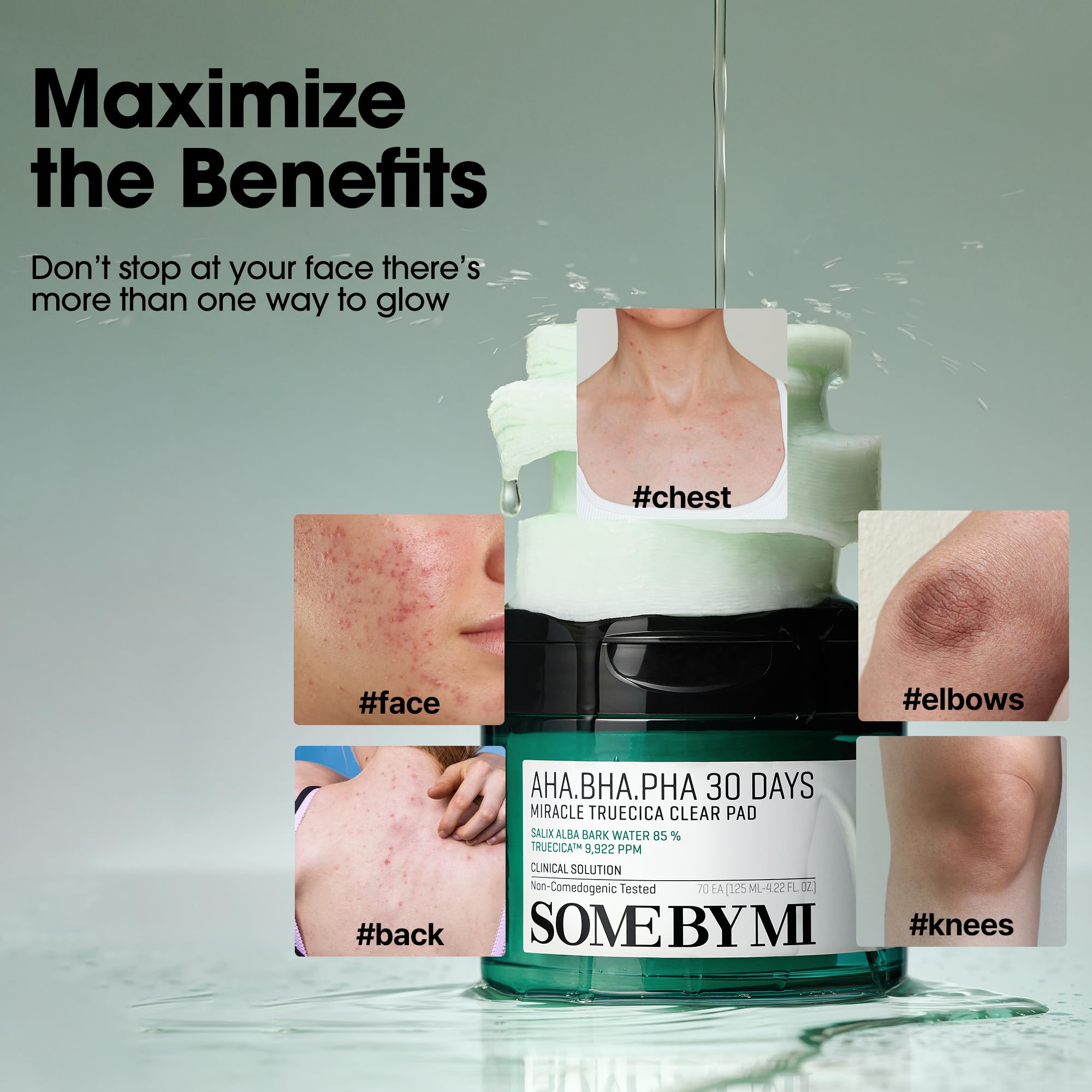 SOME BY MI routine step first application image implies easy day-to-day skincare.