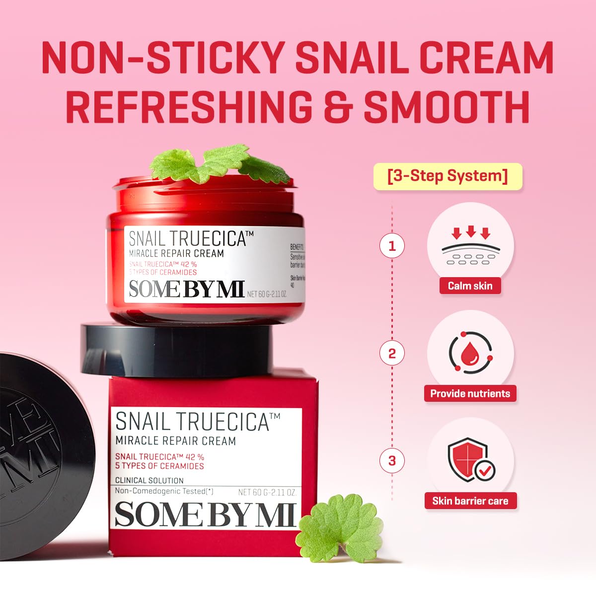SOME BY MI Snail Truecica Cream part of a daily routine for lasting hydration.