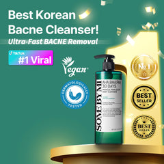 SOME BY MI tea tree leaf extract closeup highlights acne-prone skin care.