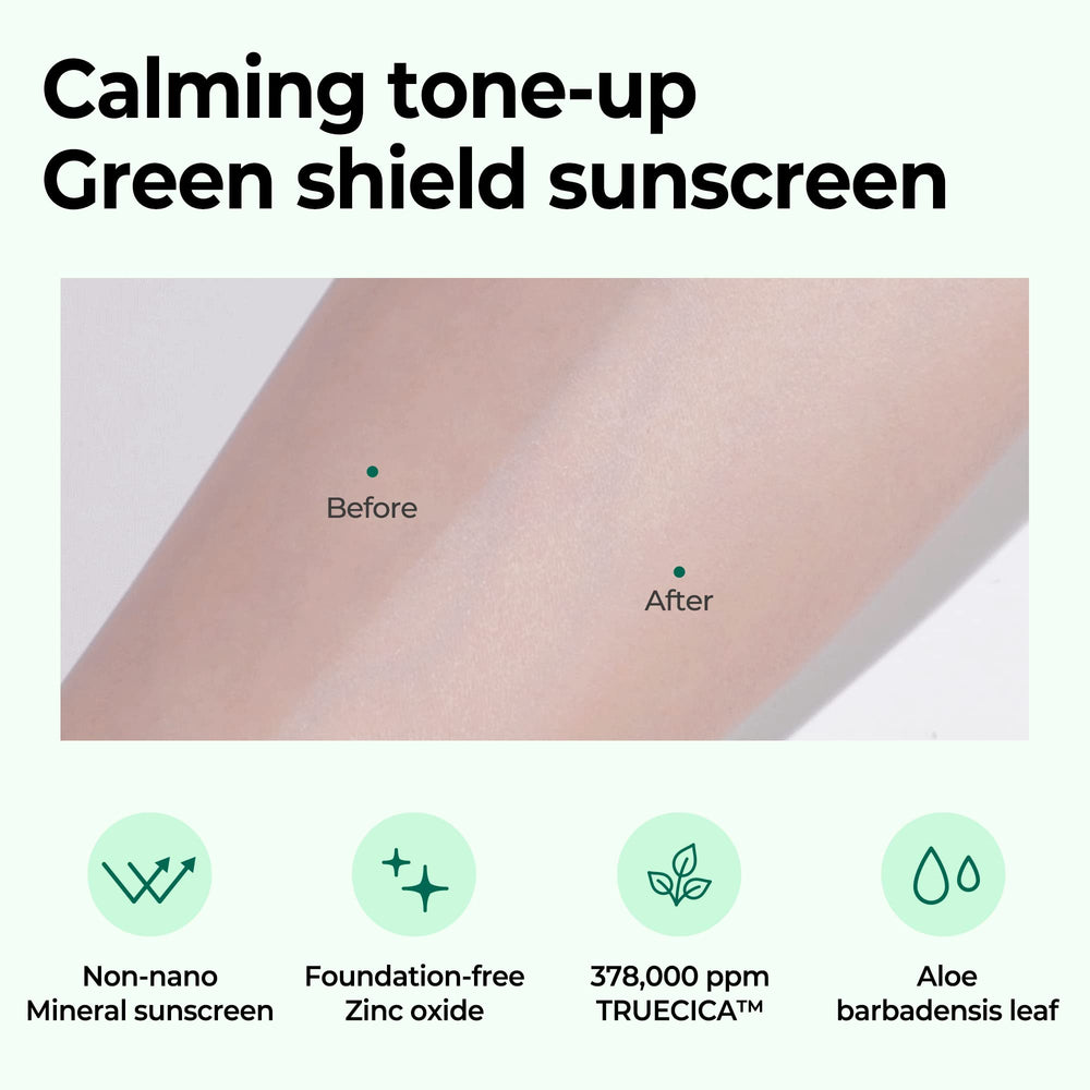 Applying SPF50+ PA++++ sunscreen on the face for daily protection.