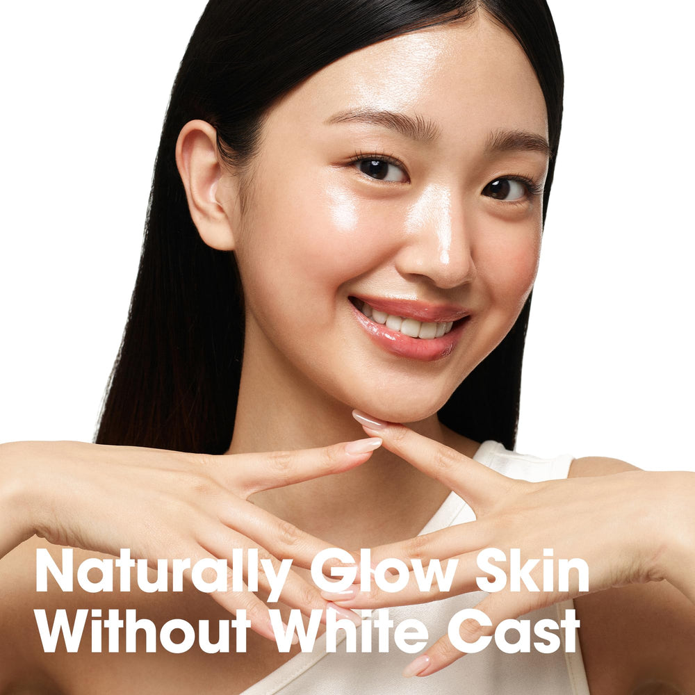 SOME BY MI sunscreen shown with no white cast effect.