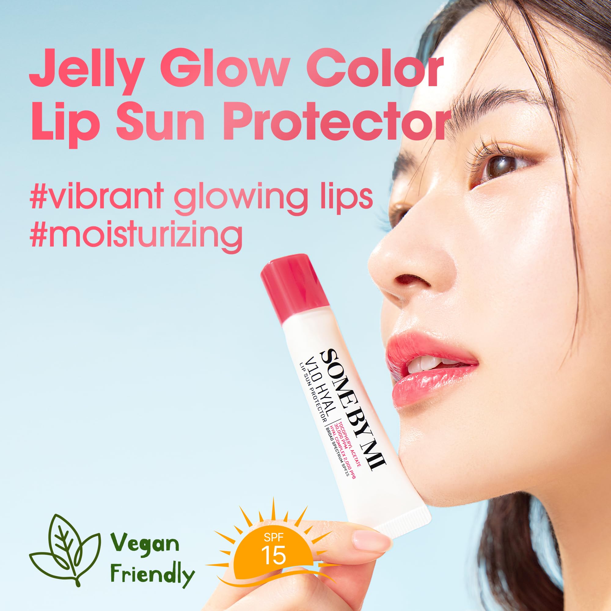 SOME BY MI V10 Hyal Lip Sun Protector Berry packaging with two-pack for travel