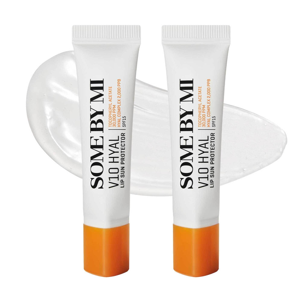 Some By Mi V10 Hyal Lip Sun Protector Clear front view with glossy hydration