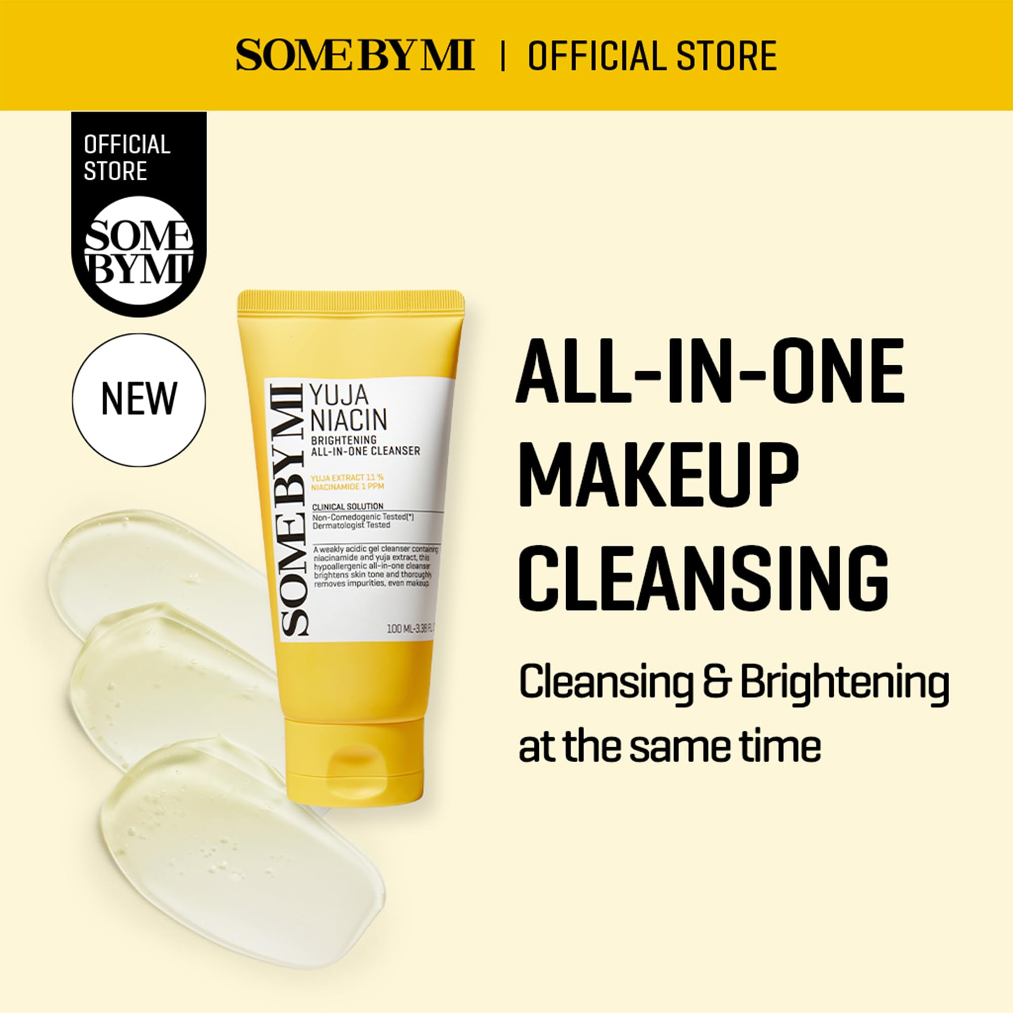 SOME BY MI Yuja Niacin Brightening Cleanser foaming dispenser displaying rich lather