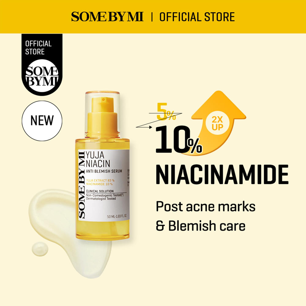 SOME BY MI Yuja Niacin Serum texture closeup shows creamy, quick-absorbing formula.