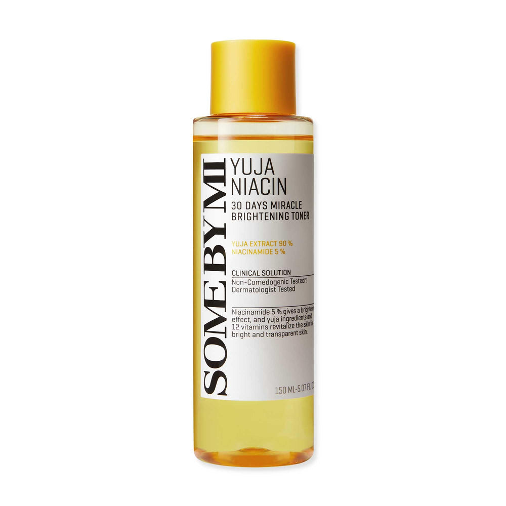 SOME BY MI Yuja Niacin Toner bottle with refreshing, non-sticky texture.