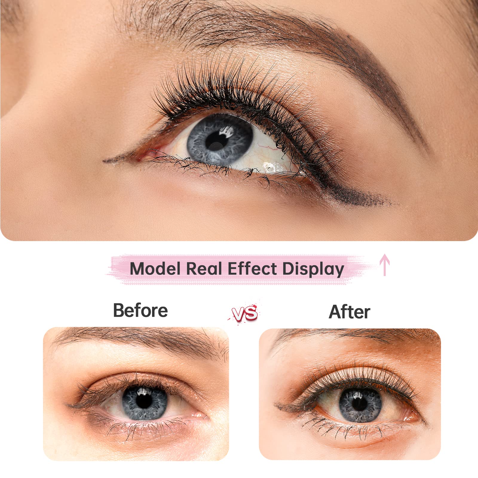 SONAFEEL False Lashes 3D mink-inspired design for light, comfortable wear.