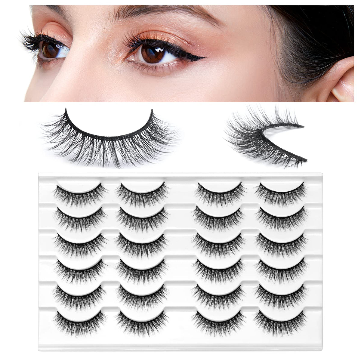 SONAFEEL False Lashes natural-look for subtle daytime definition.