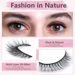 SONAFEEL False Lashes short natural 7–12mm length for balanced daily wear.